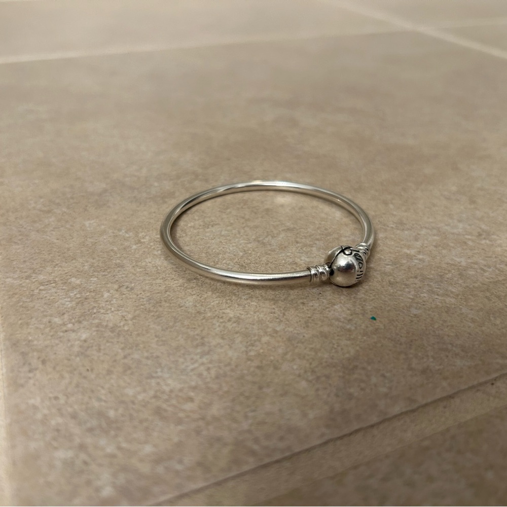 Elegant Pandora Silver Bangle Bracelet